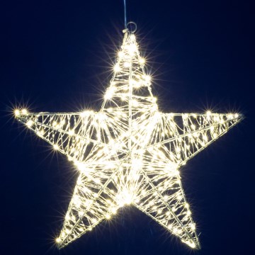 Décoration de Noël LED — étoile 45 cm, 320 LED, 230 V, blanc chaud