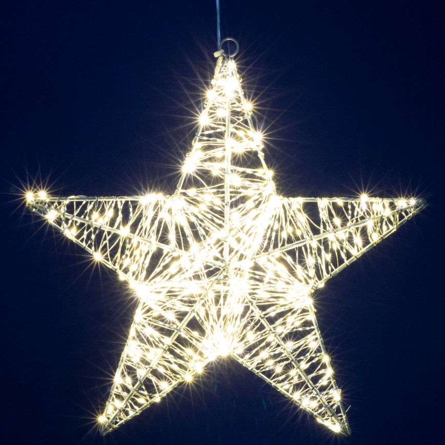 Décoration de Noël LED — étoile 45 cm, 320 LED, 230 V, blanc chaud