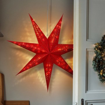 Décoration de Noël LED — étoile 60 cm, alimentée par 2 piles AA