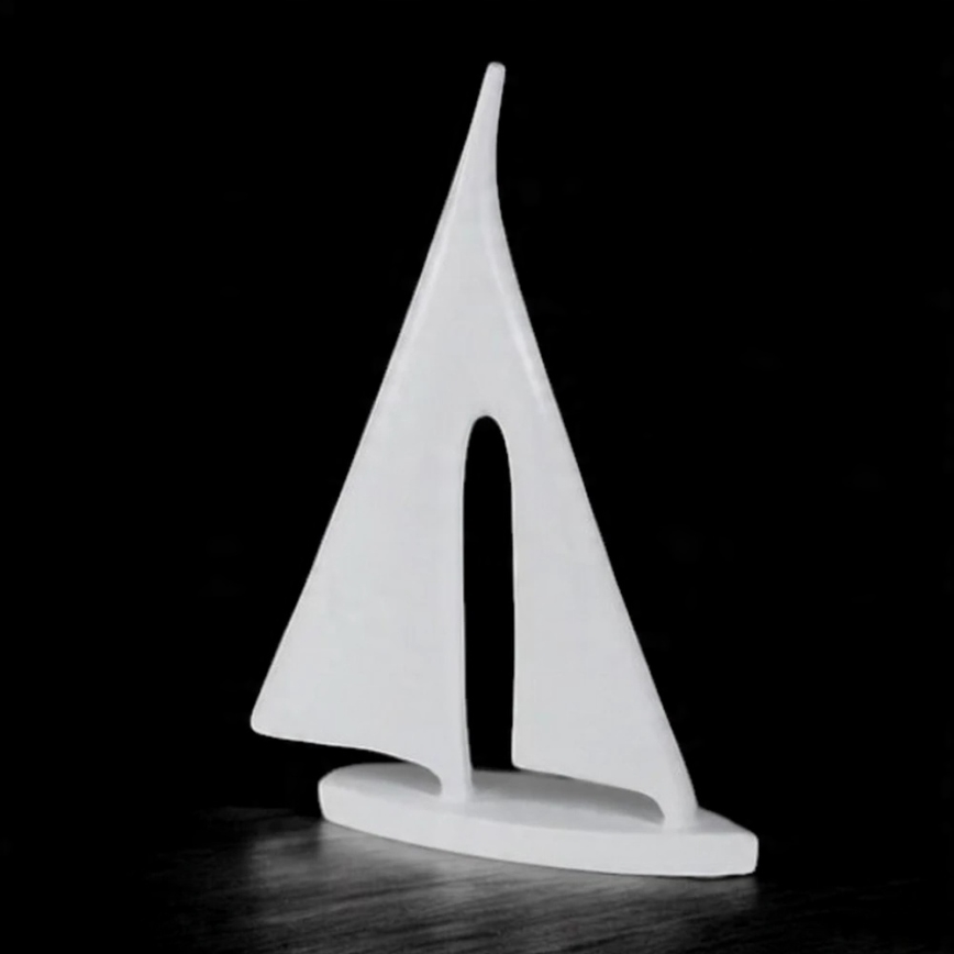 Décoration de table 28 cm en résine — blanc