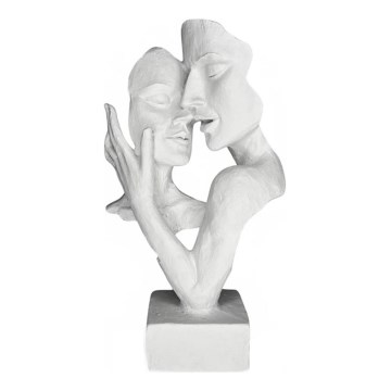 Décoration de table 29x9x17 cm en résine/blanc