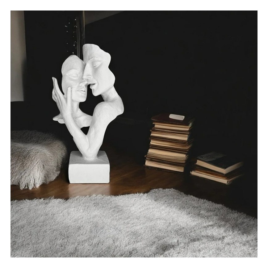 Décoration de table 29x9x17 cm en résine époxy/blanche