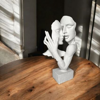 Décoration de table 29x9x17 cm en résine époxy/blanche