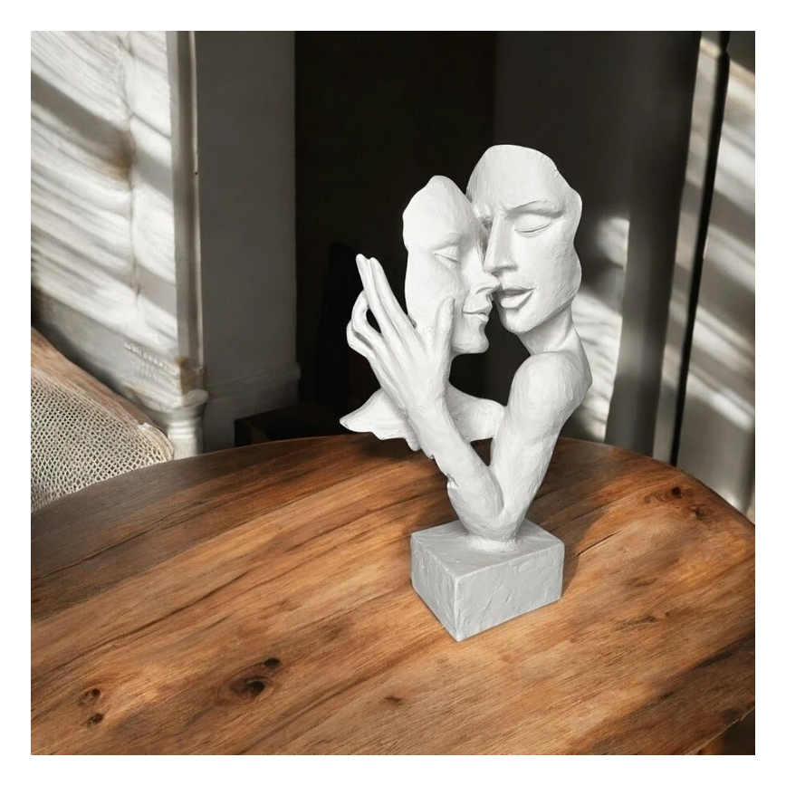 Décoration de table 29x9x17 cm en résine époxy/blanche