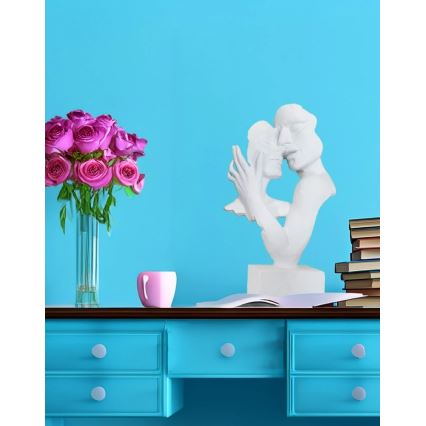 Décoration de table 29x9x17 cm en résine époxy/blanche