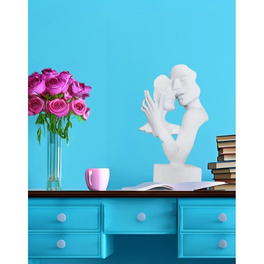 Décoration de table 29x9x17 cm en résine époxy/blanche