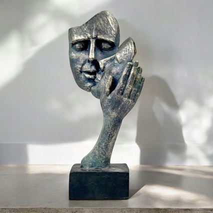 Décoration de table 35x22x13 cm en résine/patine