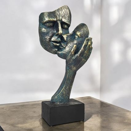 Décoration de table 35x22x13 cm en résine/patine