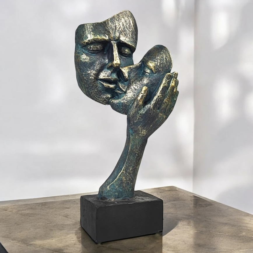 Décoration de table 35x22x13 cm en résine/patine