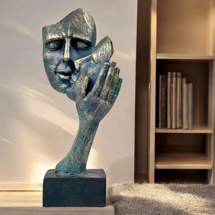 Décoration de table 35x22x13 cm en résine/patine