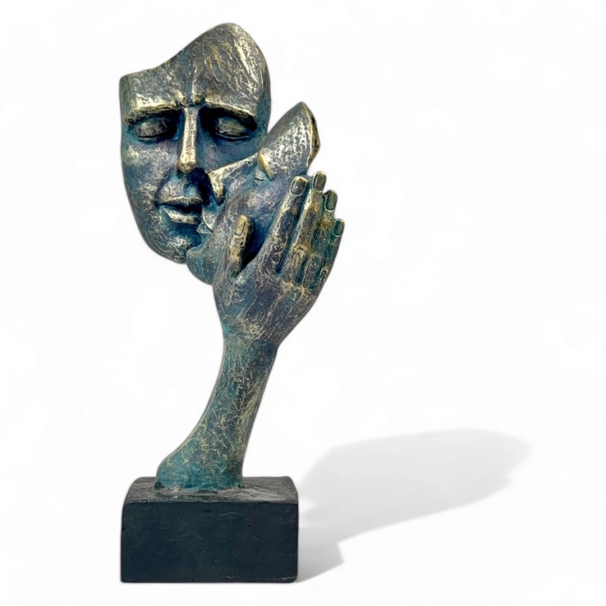 Décoration de table 35x22x13 cm en résine/patine