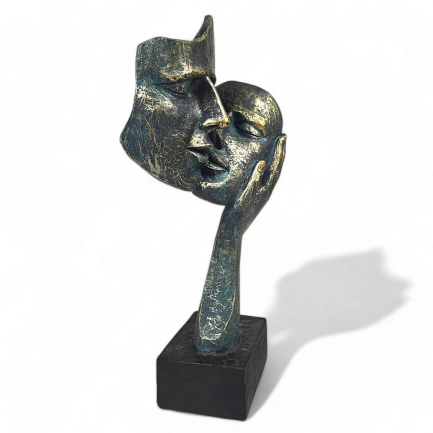 Décoration de table 35x22x13 cm en résine/patine