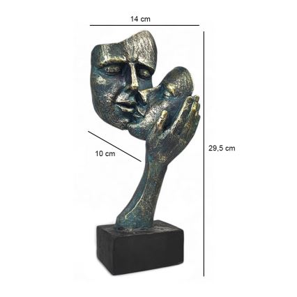 Décoration de table 35x22x13 cm en résine/patine