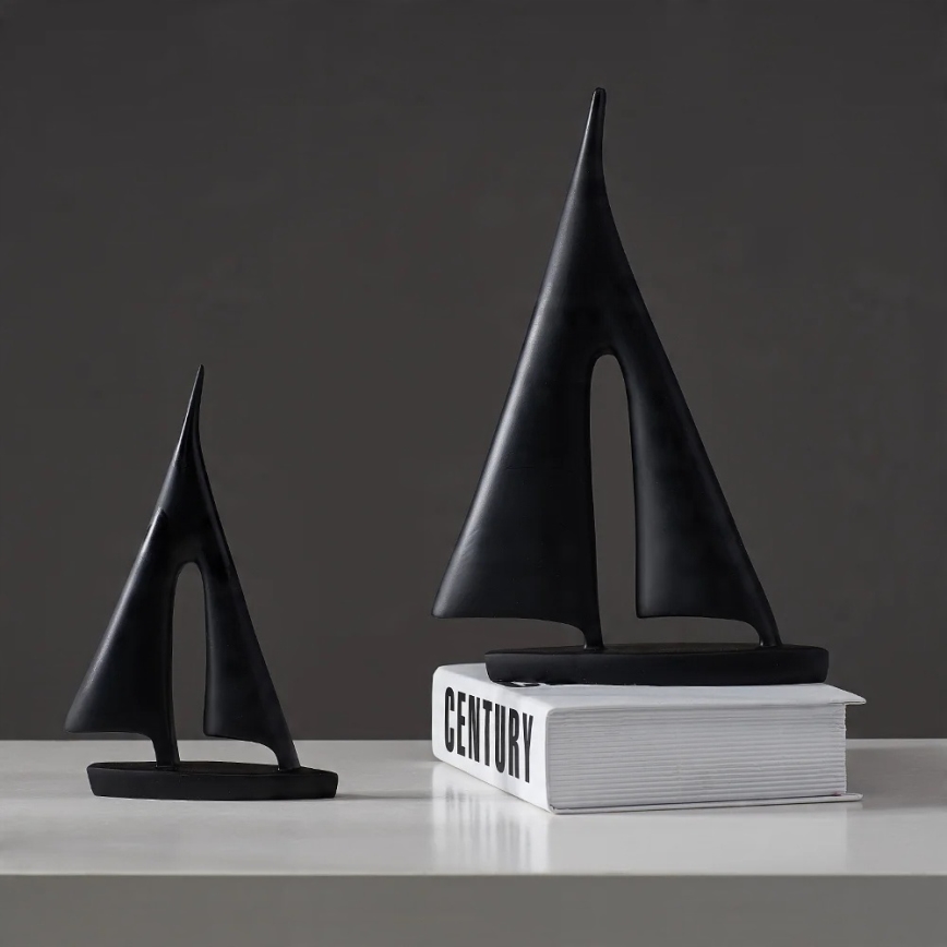 Décoration de table en résine, 28 cm — noir