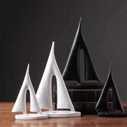 Décoration de table en résine, 28 cm — noir