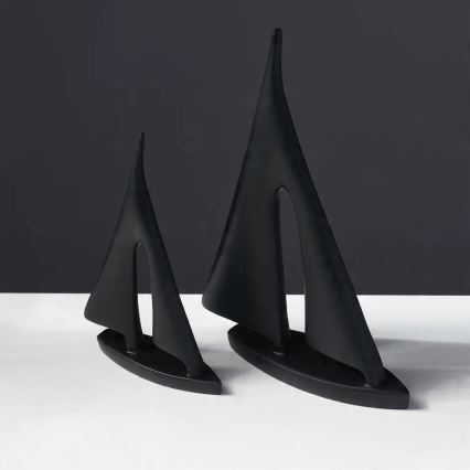 Décoration de table en résine, 28 cm — noir