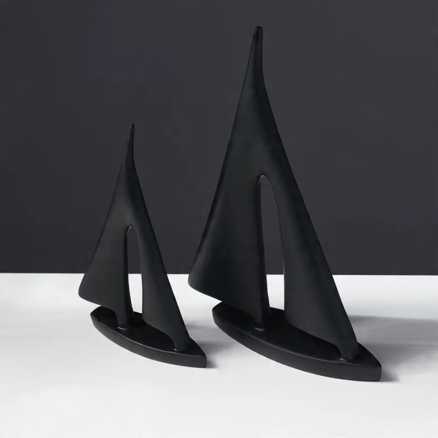 Décoration de table en résine, 28 cm — noir