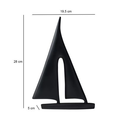 Décoration de table en résine, 28 cm — noir