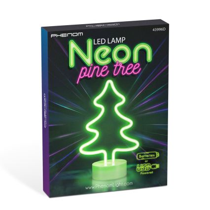 Décoration de table néon LED/2W/3xAA USB Arbre