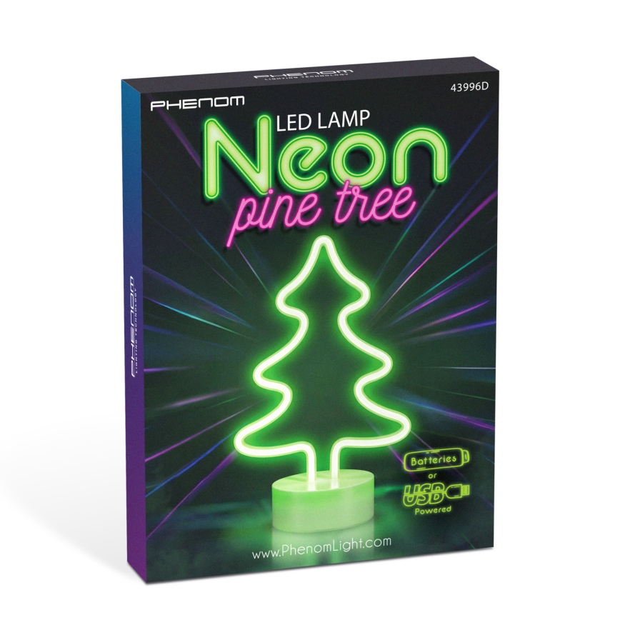 Décoration de table néon LED/2W/3xAA USB Arbre