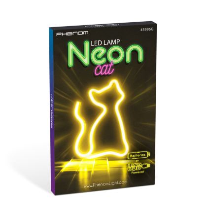 Décoration de table néon LED/2W/3xAA USB chat