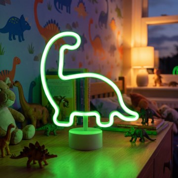 Décoration de table néon LED/2W/3xAA USB dinosaure