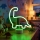 Décoration de table néon LED dinosaure — 2W, alimentation 3x AA ou USB