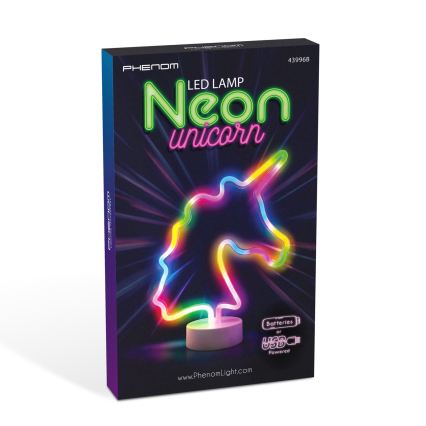 Décoration de table néon LED licorne – LED/2W/3xAA USB