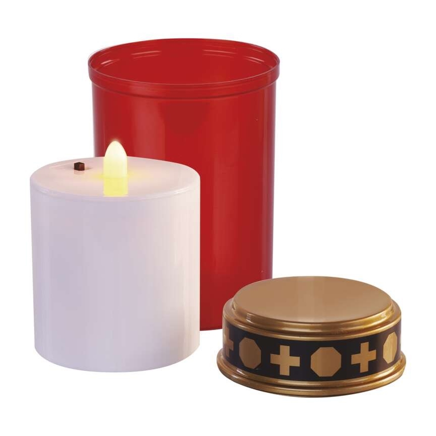 Décoration d'extérieur LED, 2x piles C, IP44, rouge