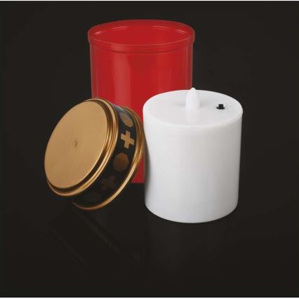 Décoration d'extérieur LED, 2x piles C, IP44, rouge