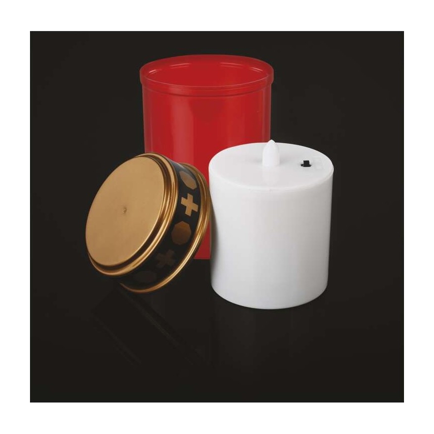 Décoration d'extérieur LED, 2x piles C, IP44, rouge