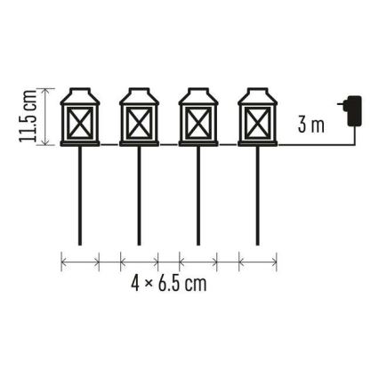 Décoration extérieure LED 4xLED/5W/230V IP44