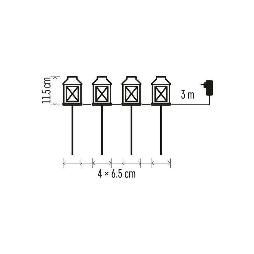 Décoration extérieure LED 4xLED/5W/230V IP44