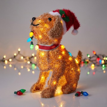 Décoration LED de Noël extérieure 70xLED/230V 55 cm IP44 chien
