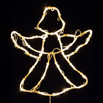 Décoration LED de Noël pour fenêtre 35xLED/3xAA IP44 ange, blanc chaud