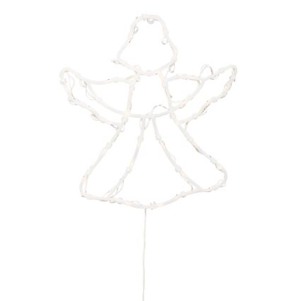 Décoration LED de Noël pour fenêtre 35xLED/3xAA IP44 ange, blanc chaud