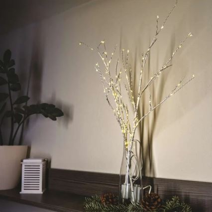 Décoration LED de Noël pour l'extérieur, 100 LED, 3x AA, blanc chaud, IP44