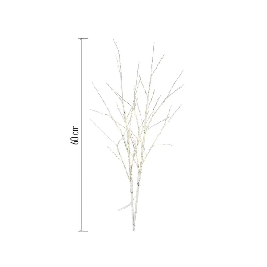 Décoration LED de Noël pour l'extérieur, 100 LED, 3x AA, blanc chaud, IP44