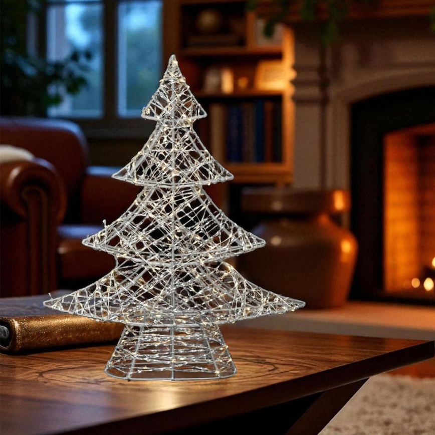 Décoration LED de Noël — 160 LEDs, 230 V, sapin 45 cm, blanc chaud