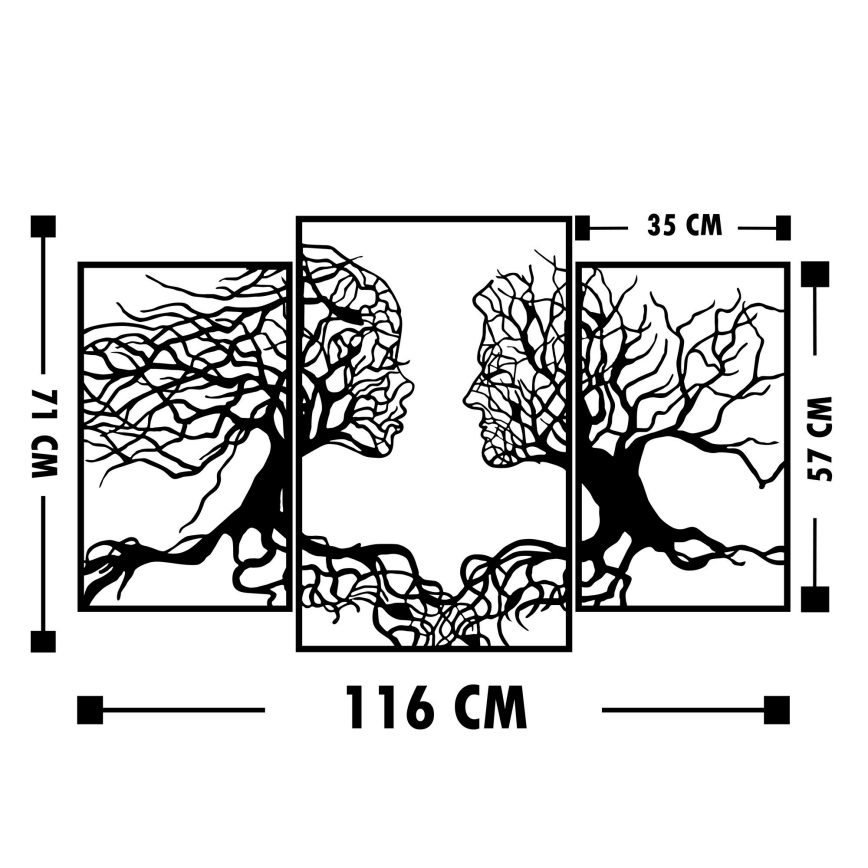 Décoration murale 116x71 cm Arbre de la vie métal