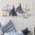 Décoration murale 120x60 cm bateaux à voile métal