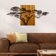 Décoration murale 144x70 cm arbre bois/métal