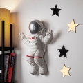 Décoration murale 47x35 cm astronaut argent