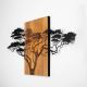 Décoration murale 70x144 cm arbre bois/métal