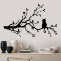 Décoration murale 80x50 cm branche métal