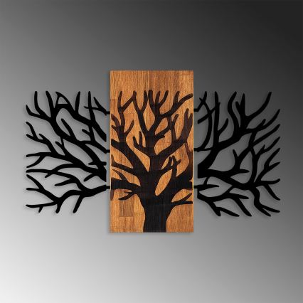 Décoration murale 96x58 cm arbre bois/métal