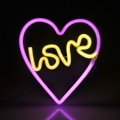 Décoration murale néon LOVE LED/3W/3xAA USB rose