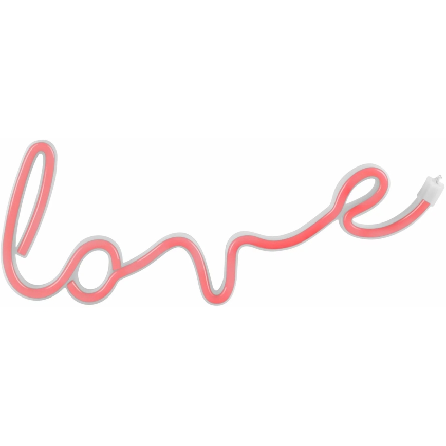 Décoration murale néon LOVE LED/3W/3xAA USB rouge