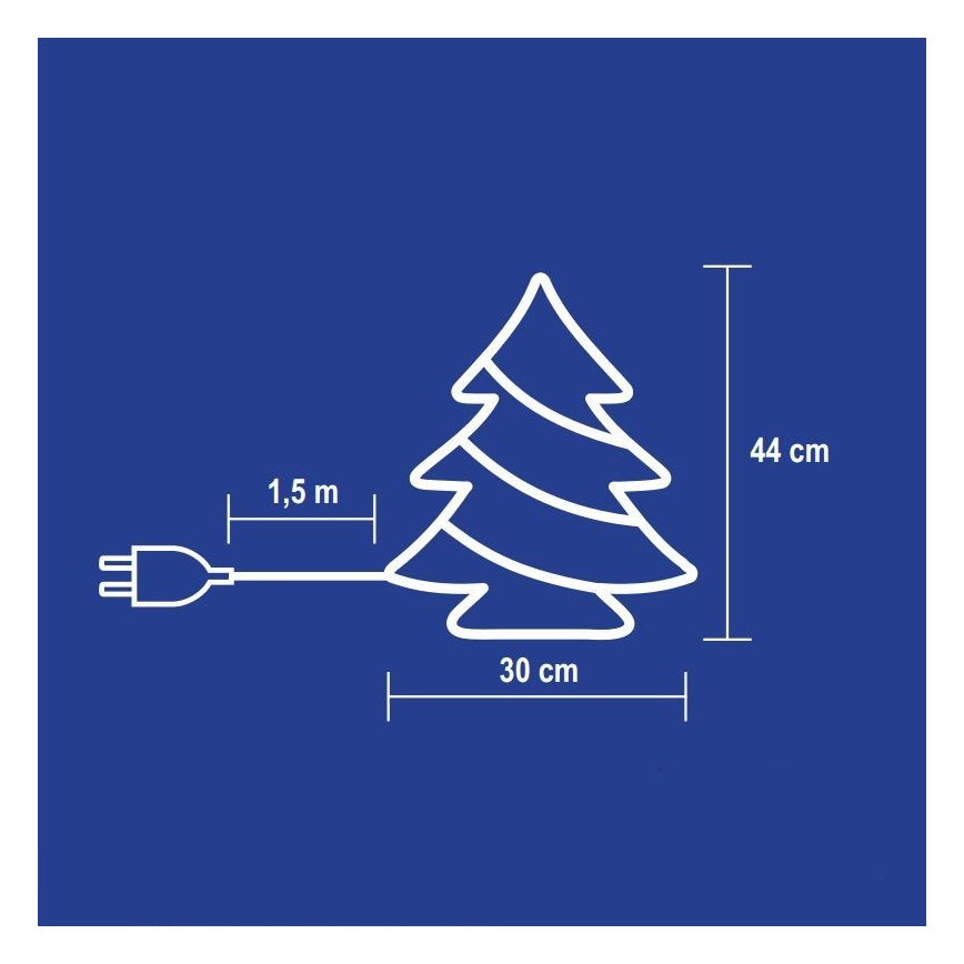 Décoration pour la fenêtre 35x0,84W/230V coloré