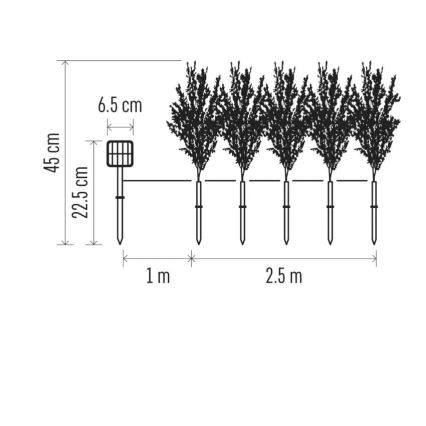 Décoration solaire à LED 50xLED/3W/1,2V 600 mAh IP44